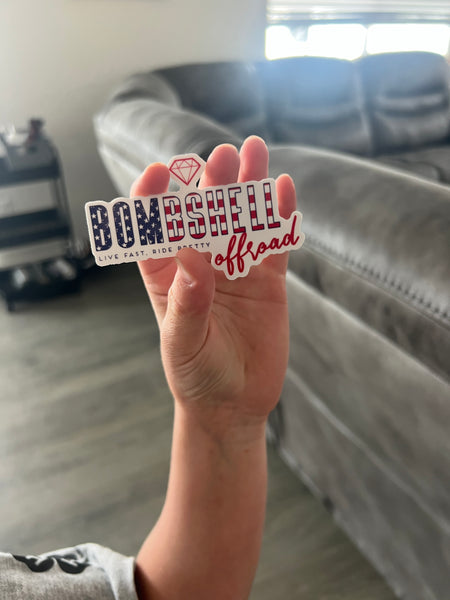 American Flag 🇺🇸 Bombshell Logo Sticker - 3”