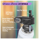 32 oz Water Bottle with Straw Sipper