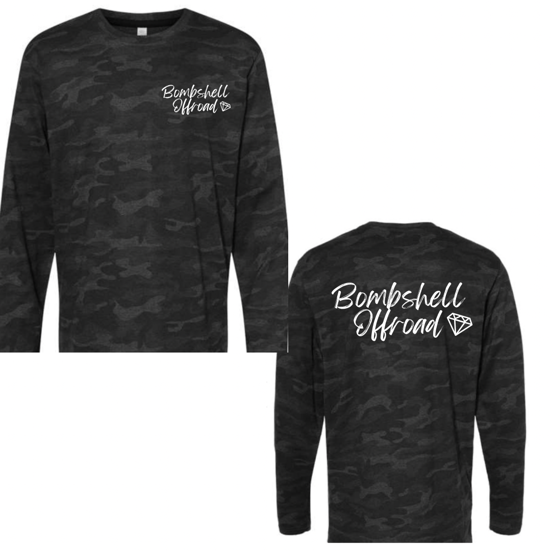[RESTOCKED] Black Camo Queen Long Sleeve Bombshell Offroad