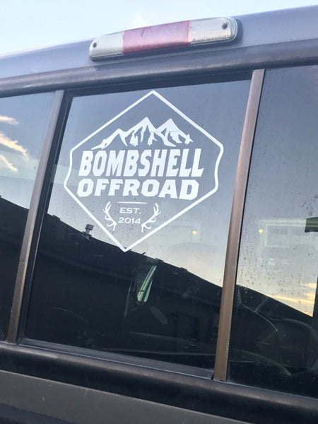 RESTOCK 12”x12” Movin' Mountains Decal - Bombshell Offroad